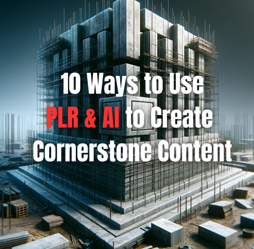 Ten Ways to Use PLR & AI to create Cornerstone Content